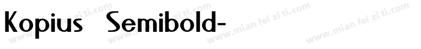 Kopius   Semibold字体转换